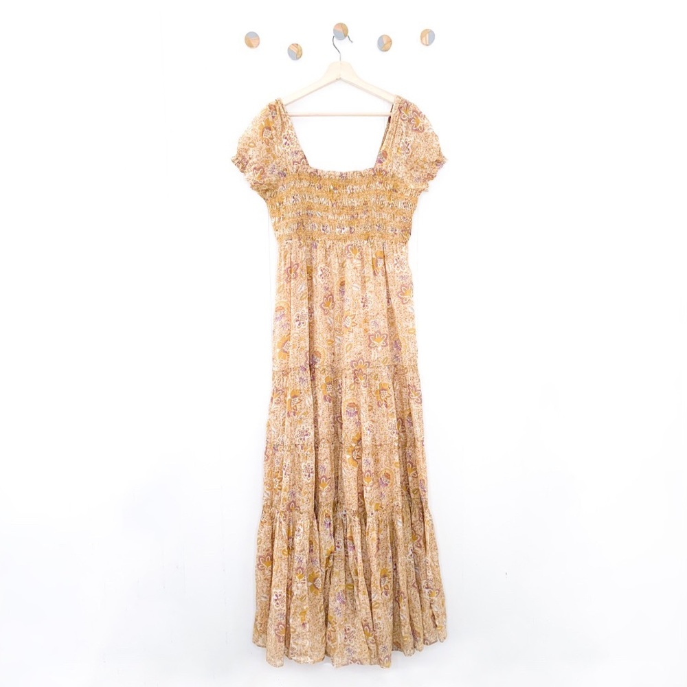 Free People Getaway Floral Maxi Dress Yellow